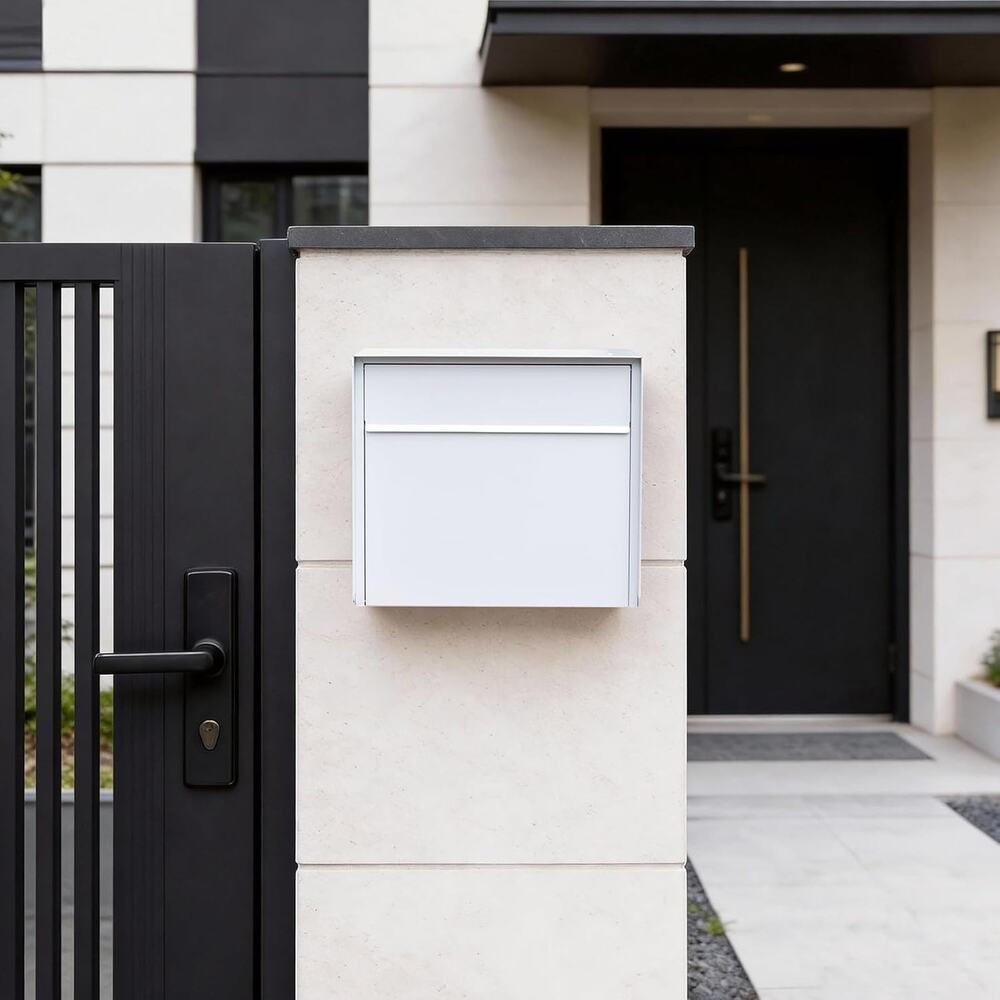 Wall Mount Mailbox for House Outside, Anti-Theft Locking Mailbox, Weatherproof M